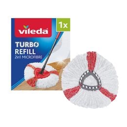 Vileda Turbo 2in1 Mop Refill | Replacement Spin Mop Head | Fits all Turbo Spin Mops